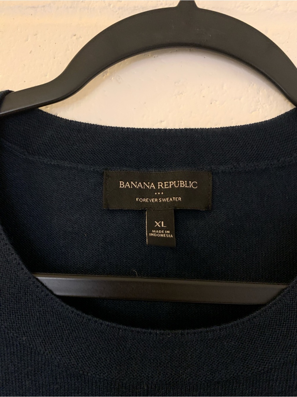 Banana Republic Navy Crewneck Sweater never worn, no pilling XL - Picture 4 of 4